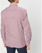 Chemise Slim Fit à imprimé vichy rouge/blanc