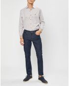 Chemise Classic Fit à carreaux beige/vert/rouge