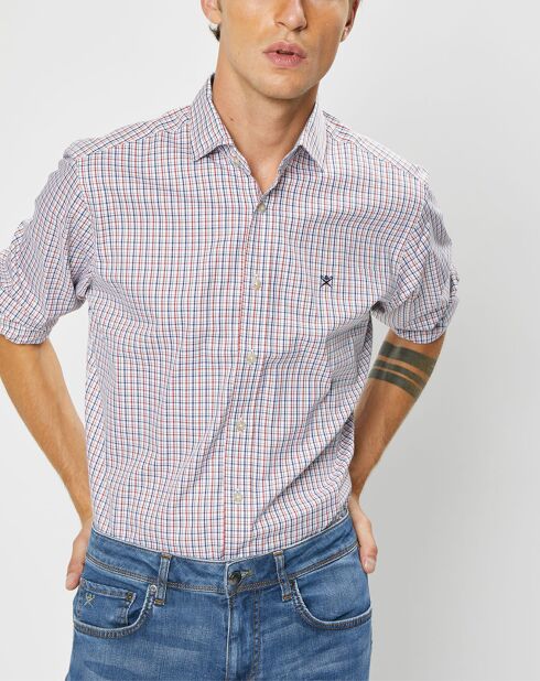 Chemise Classic Fit à carreaux blanc/rouge/bleu