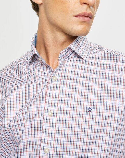 Chemise Classic Fit à carreaux blanc/rouge/bleu