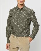 Chemise Slim Fit imprimée kaki