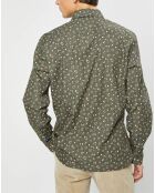 Chemise Slim Fit imprimée kaki