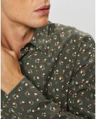 Chemise Slim Fit imprimée kaki