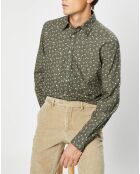 Chemise Slim Fit imprimée kaki