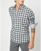 Chemise Classic Fit à carreaux blanc/vert
