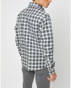 Chemise Classic Fit à carreaux blanc/vert