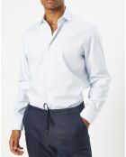 Chemise Classic Fit Jacquard imprimée bleu/blanc