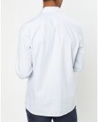 Chemise Classic Fit Jacquard imprimée bleu/blanc