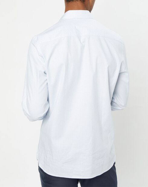 Chemise Classic Fit Jacquard imprimée bleu/blanc