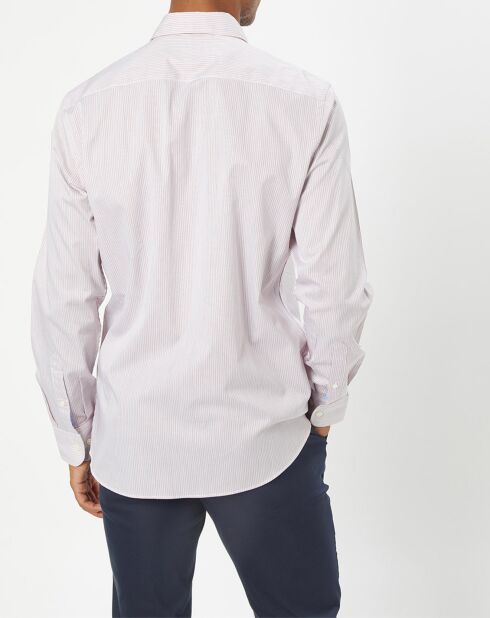 Chemise Classic Fit rayée rouge/bleu