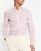Chemise Slim Fit à vichy tricolore orange moyen