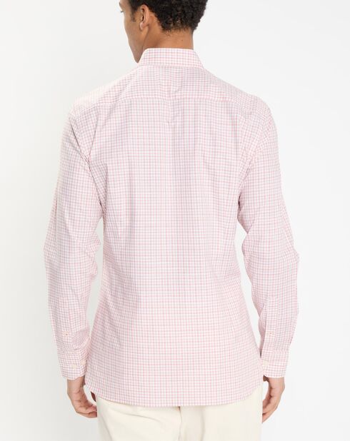 Chemise Slim Fit à vichy tricolore orange moyen