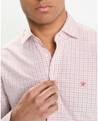 Chemise Slim Fit à vichy tricolore orange moyen