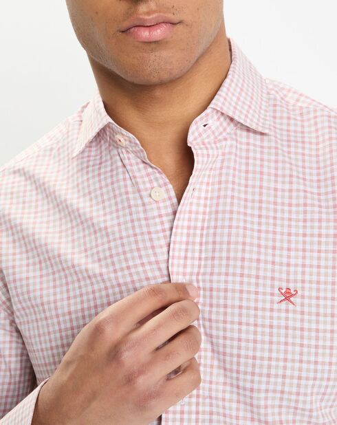 Chemise Slim Fit à vichy tricolore orange moyen