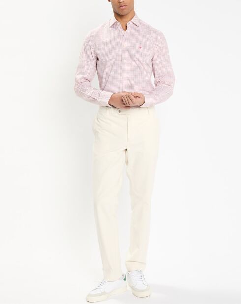 Chemise Slim Fit à vichy tricolore orange moyen