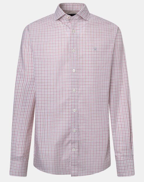 Chemise Slim Fit à vichy tricolore orange moyen
