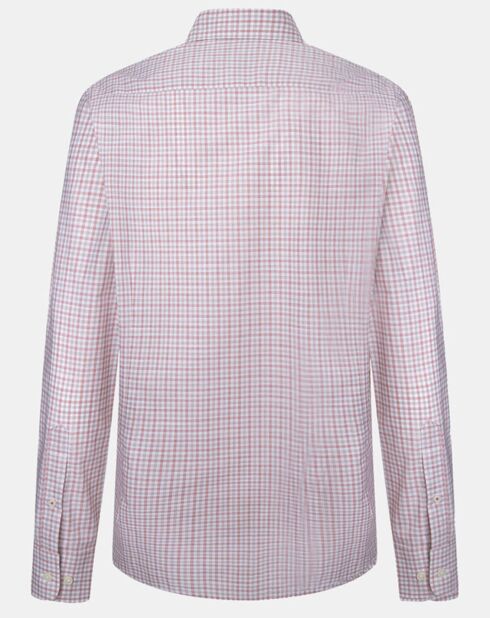 Chemise Slim Fit à vichy tricolore orange moyen