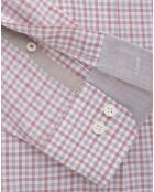 Chemise Slim Fit à vichy tricolore orange moyen