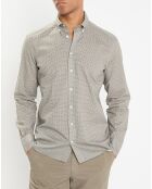 Chemise Slim Fit à imprimé fantaisie kaki