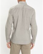 Chemise Slim Fit à imprimé fantaisie kaki