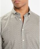 Chemise Slim Fit à imprimé fantaisie kaki