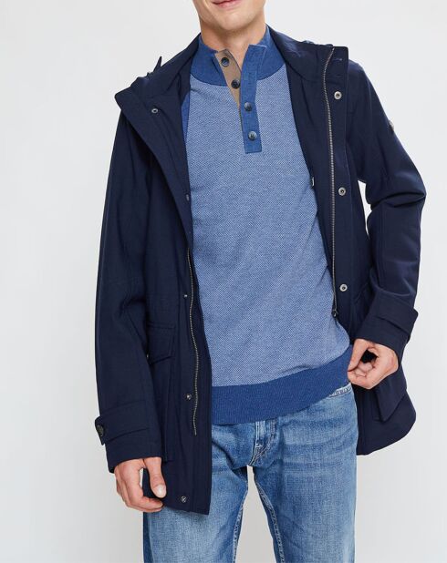 Parka à capuche Nylon Travel bleu marine