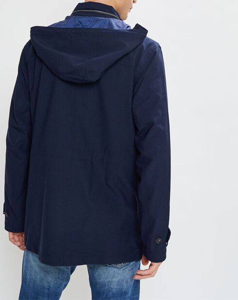 Parka à capuche Nylon Travel bleu marine