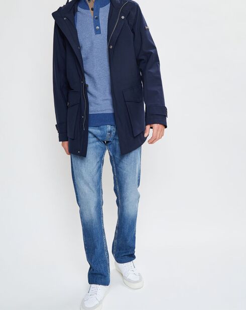 Parka à capuche Nylon Travel bleu marine