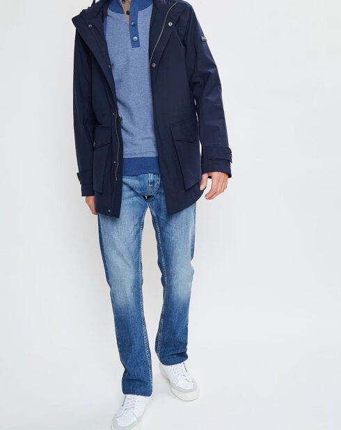 Parka à capuche Nylon Travel bleu marine