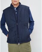 Blouson sans manches dos maille bleu