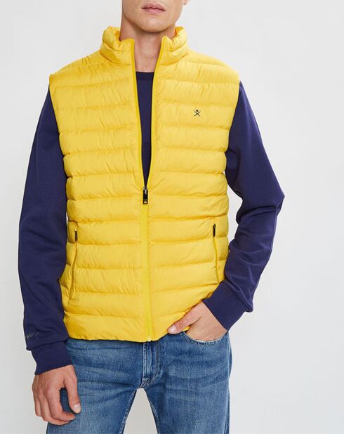 Doudoune sans manches jaune