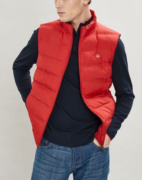 Doudoune sans manches rouge