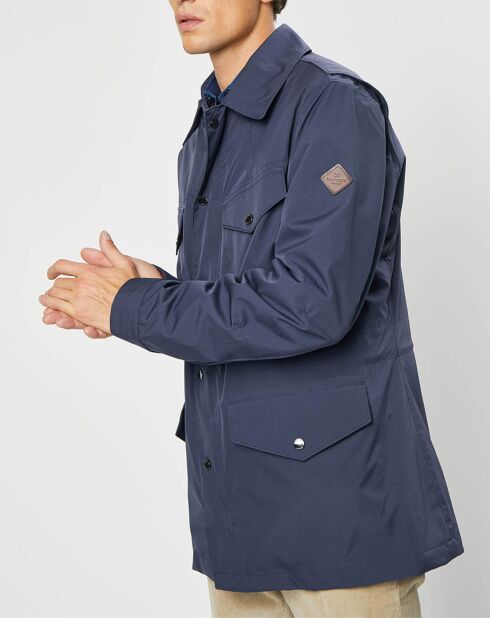 Parka imperméable légère bleu marine