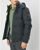 Doudoune en Flanelle Puffer gris foncé