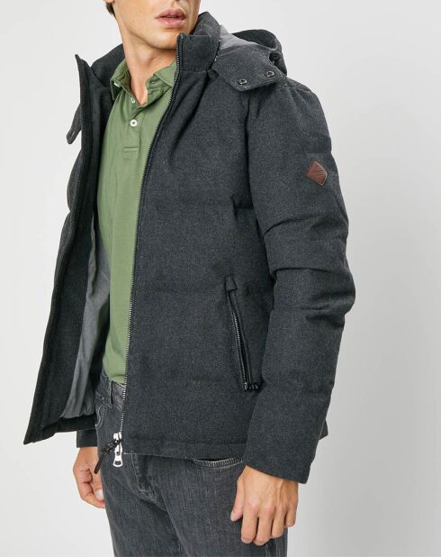 Doudoune en Flanelle Puffer gris foncé