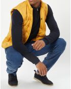 Doudoune sans manches unie jaune