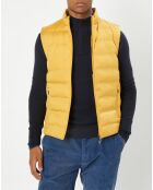 Doudoune sans manches unie jaune