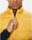 Doudoune sans manches unie jaune