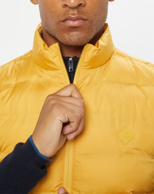 Doudoune sans manches unie jaune