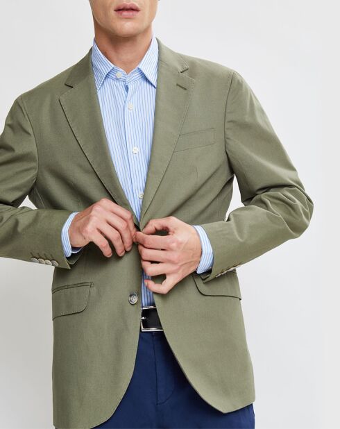Veste en Coton Canvas kaki