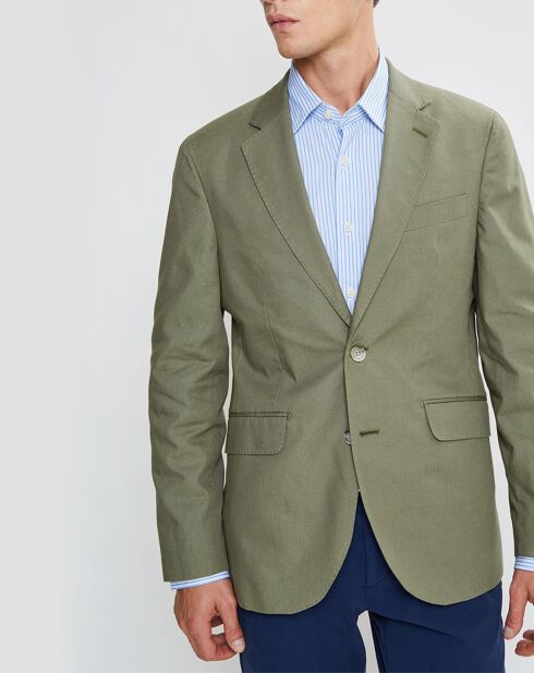 Veste en Coton Canvas kaki
