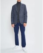 Veste Vichy tricolore bleu/gris