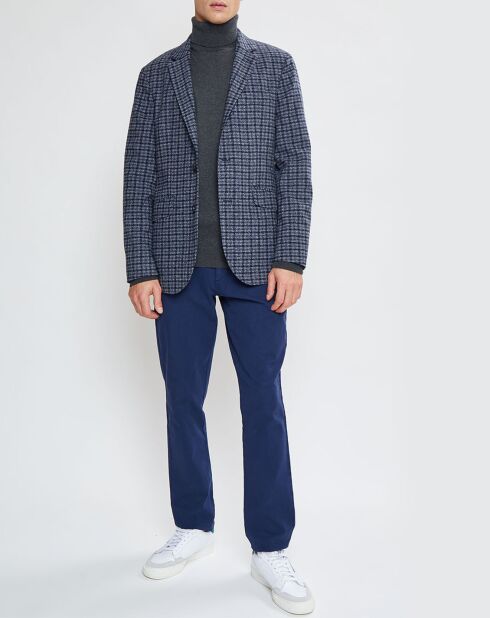 Veste Vichy tricolore bleu/gris