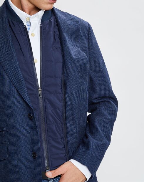 Blazer en Laine doublure amovible bleu foncé