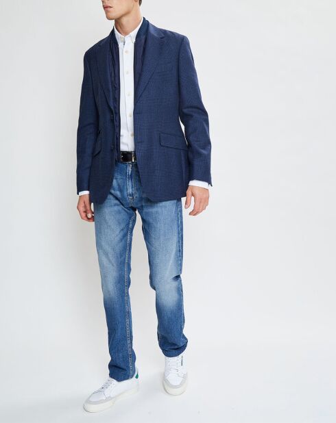 Blazer en Laine doublure amovible bleu foncé