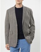 Veste Chek imprimée prince de galles beige