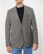 Veste Chek imprimée prince de galles beige
