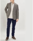 Veste Chek imprimée prince de galles beige