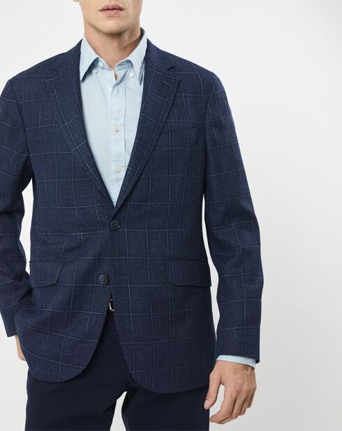 Veste Fenêtre à carreaux bleue