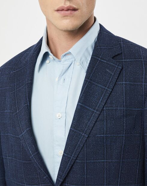 Veste Fenêtre à carreaux bleue